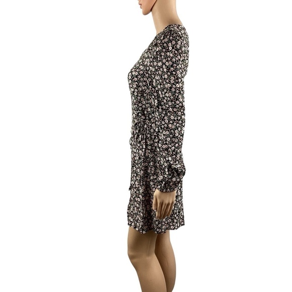 Elodie Floral Wrap Dress Size XS Black Multicolor - Picture 4 of 7